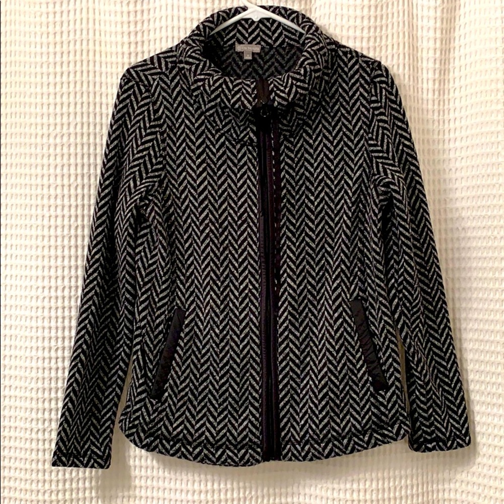 Black and white chevron jacket